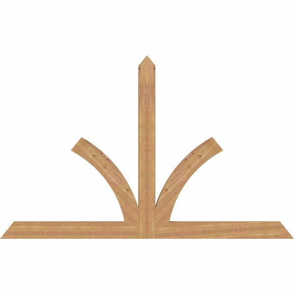 Ekena Millwork Richland Timber Gable Bracket, Western Red Cedar, 96"W x 60"H x 3 1/2"D x 5 1/2"F, 15/12 Pitch GBW096X60X0406RIC00SWR - main
